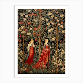 'Two Women In A Forest' Art Print