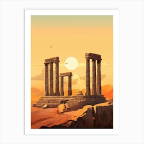 Gobekli Tepe Modern Pixel Art 4 Art Print