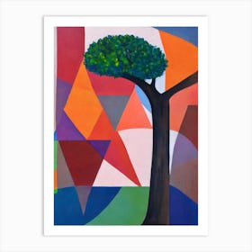 Live Oak Tree Cubist 1 Art Print