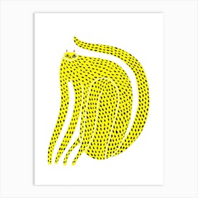 Cat Yellow New Art Print