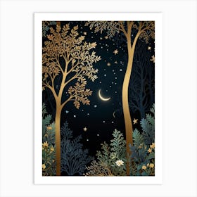 Night In The Forest 4 Art Print