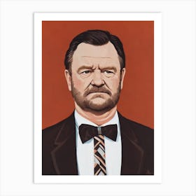 Brendan Gleeson Illustration Movies Art Print