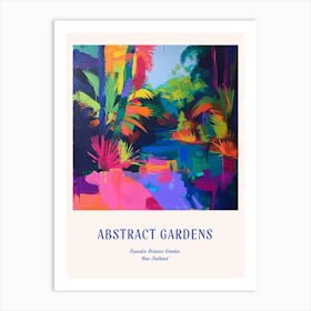 Colourful Gardens Dunedin Botanic Garden New Zealand 2 Blue Poster Art Print