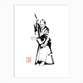 Samurai Pose Art Print