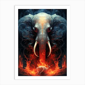 Demon Elephant Art Print