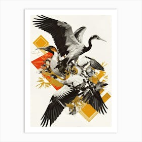 Cranes In Flight 5 Art Print