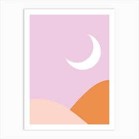 Moonrise Pink Art Print
