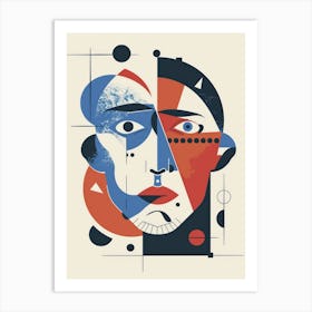 Abstract Man'S Face Art Print