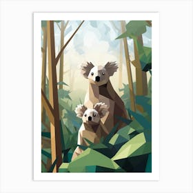 Koala Minimalist Abstract 4 Art Print