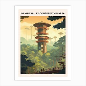 Danum Valley Midcentury Travel Poster Art Print