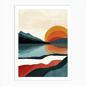 Sunset , Minimalism 1 Art Print