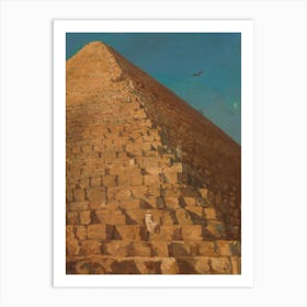 The Great Pyramid, Giza, Adrien Dauzats Art Print