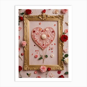 Heart Of Roses Art Print