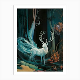 Deer In The Forest 14 Art Print