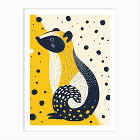 Yellow Skunk 3 Art Print