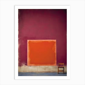 Orange And Red Abstract Painting 6 Art Print