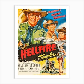 Movie Poster, Western, Hellfire Art Print