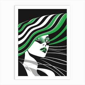 Green Hat Art Print