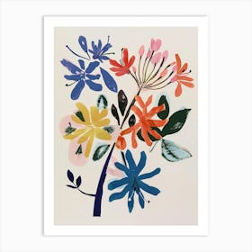 Painted Florals Agapanthus 2 Art Print