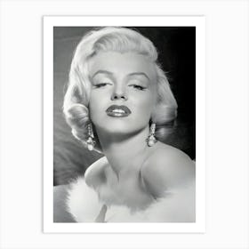 Actress Marilyn Monroe Poses For A Portrait In Circa 1953 Art Print