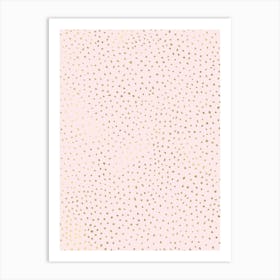 Dotted Gold And Pink Art Print