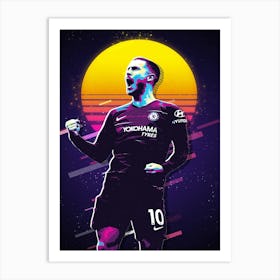 Eden Hazard Style Retro Art Print