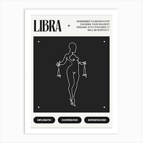 Libra Zodiac Sign Art Print