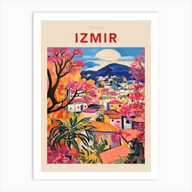 Izmir Turkey Fauvist Travel Poster Art Print