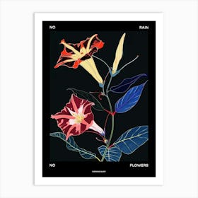 No Rain No Flowers Poster Morning Glory 8 Art Print