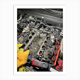 Audi s5 4.2l Engine Bay Art Print