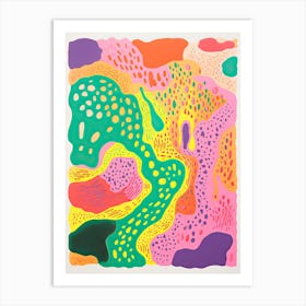 Abstract Landscape Risograph Style 28 Art Print