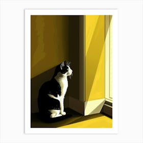 Cat Looking Out The Window 3 Art Print