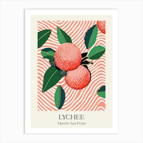 Marche Aux Fruits Lychee Fruit Summer Illustration 1 Art Print