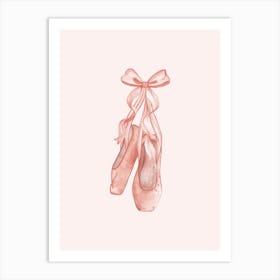 Pink Ballet Shoes Art Print