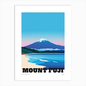 Mount Fuji Japan 1 Colourful Travel Poster Art Print