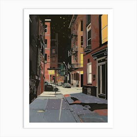 Night In New York City Art Print