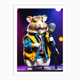 Hamster Singing Art Print