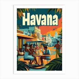 Aihrgdesign A 1970s Inspired Travel Poster For Havana 1 Art Print