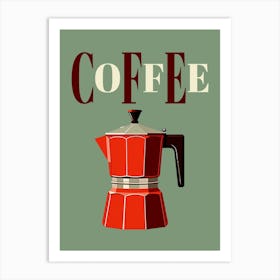 Coffee, Mocha Pot Art Print