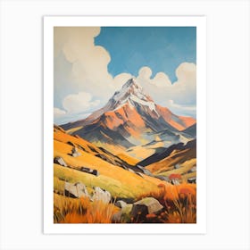 Mount Kenya Kenya 4 Mountain Painting Art Print