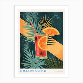 Art Deco Fruity Cocktail 2 Poster Art Print