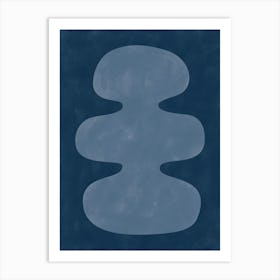 Abstract Blue Shape No.1 Art Print