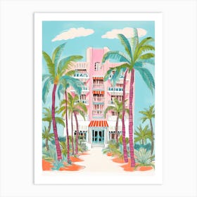 The Palms Hotel & Spa   Miami Beach, Florida   Resort Storybook Illustration 3 Art Print