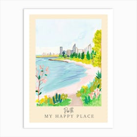 My Happy Place Perth 2 Travel Poster Art Print