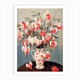 Bleeding Heart Flower Still Life Painting 1 Dreamy Art Print