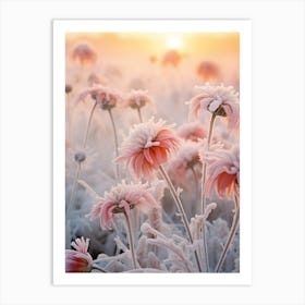 Frosty Botanical Gaillardia 3 Art Print