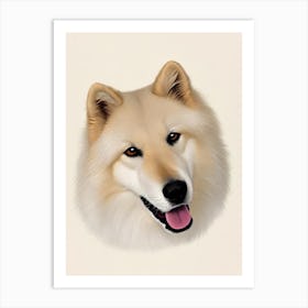 Samoyed Illustration Dog Art Print
