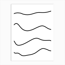 Wavy Lines 20 Art Print