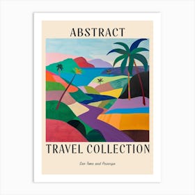 Abstract Travel Collection Poster Sao Tome And Principe 3 Art Print