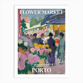 Vintage Flower Market Painting Porto 4 Art Print